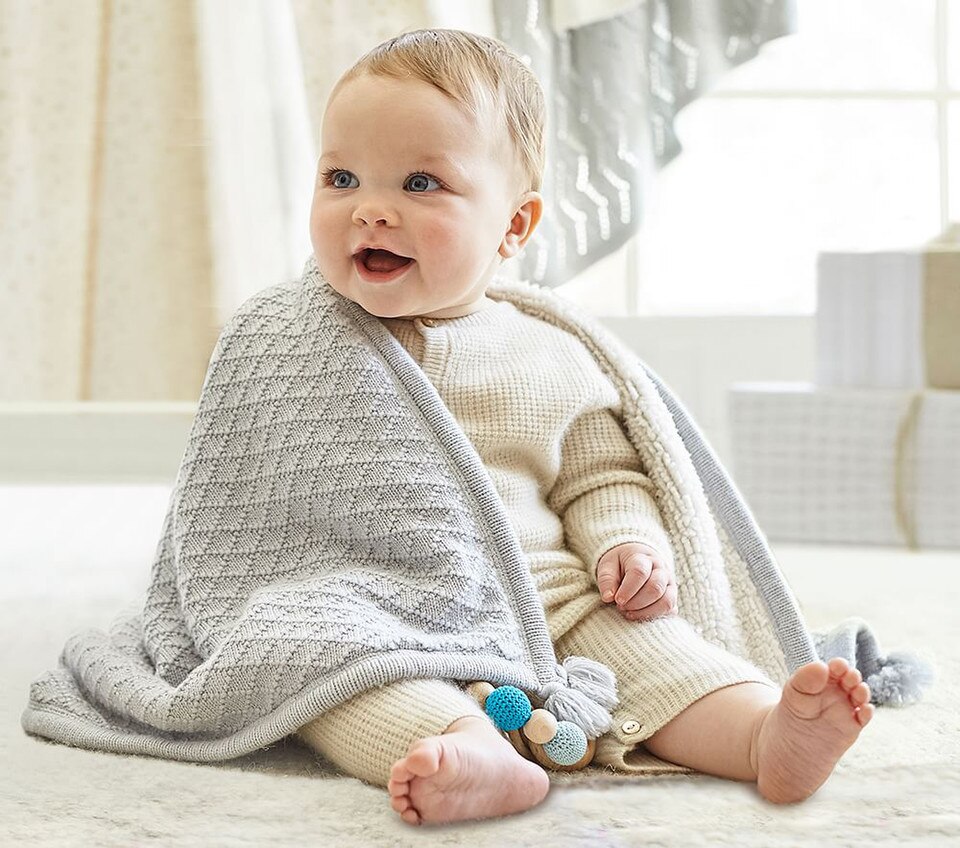 Luxe Knit Sherpa Baby Blanket Pottery Barn Kids Australia